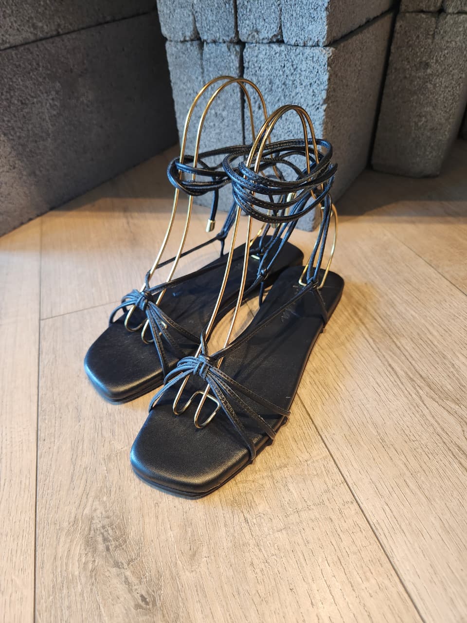 Sandalias Amarras Negras