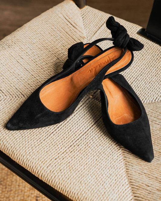 Zapatos de gamuza taco Ema