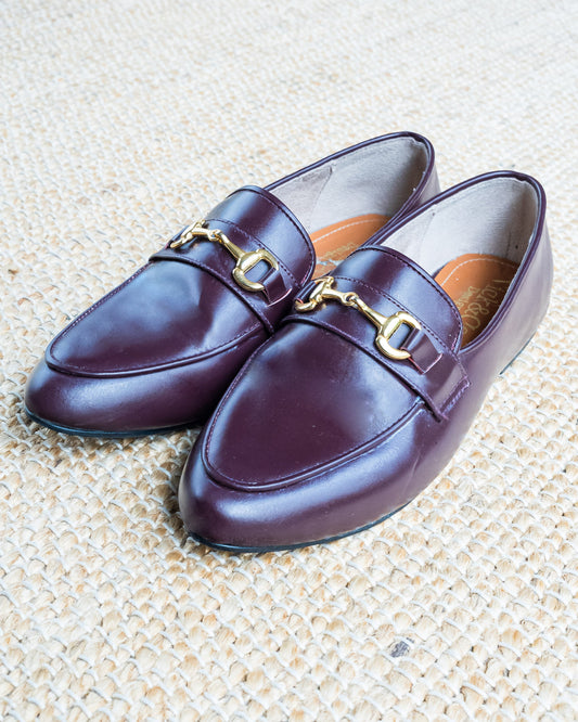 Mocasín de cuero color suela y chocolate Modelo Vico